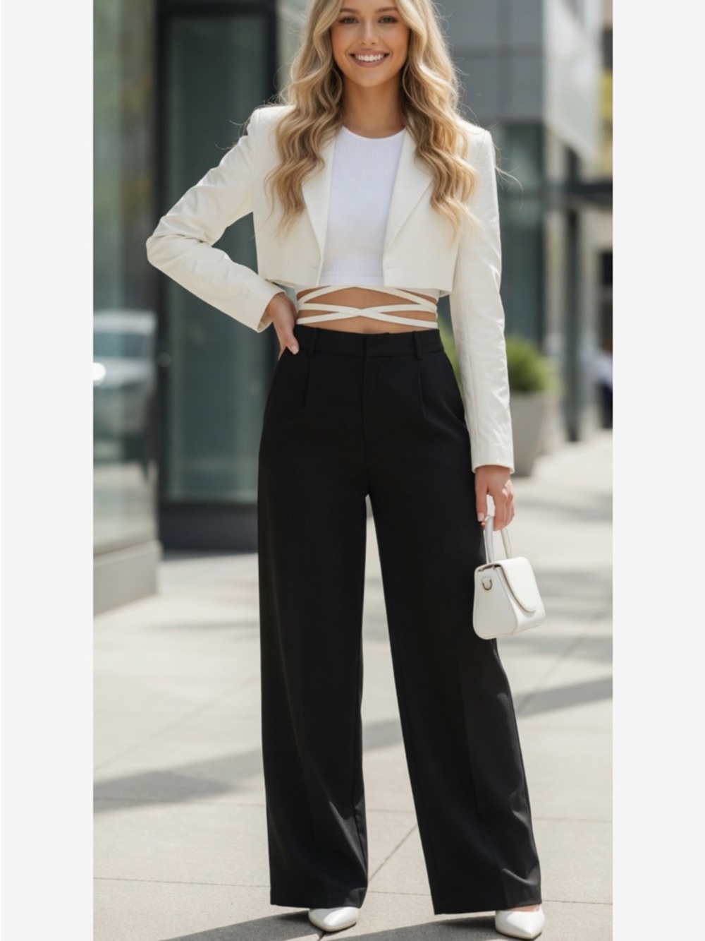 H:ours cropped blazer